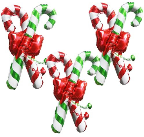 Globos de Navidad, 3PCS Globos de Arbol de Navidad,Globo de Papel de Aluminio para Navidad,Globos de Aluminio de Navidad,Suministros de decoración de fiesta de año nuevo de Navidad (B)