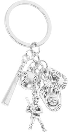 POPETPOP Baseball-schlüsselanhänger Ball Und Schläger-anhängern Metall-schlüsselring Für Rucksack Auto Jungen Und Mädchen Sport-design Langlebig Und Leicht