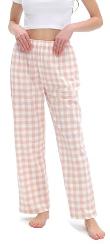 Mancru Pantalon de Pyjama Femme Coton Bas de Pyjama Femme Confortable Pantalon de Nuit, Womens Pyjama Bottom Pants