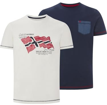 Jan Vanderstorm Herren Doppelpack T-Shirt Balden