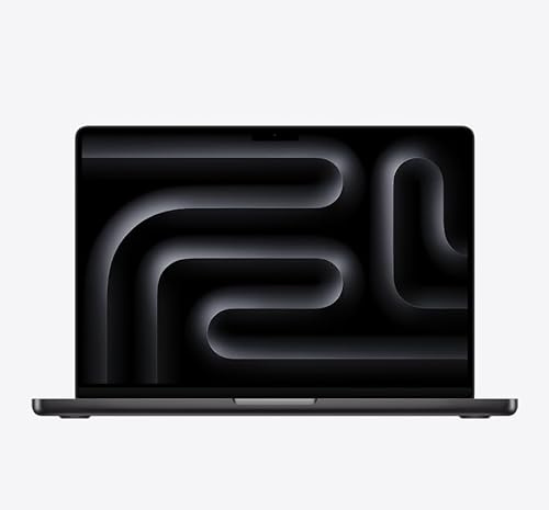 2024 Apple MacBook Pro mit Apple M4 Chip mit 10CPU & 10GPU (14-zoll, 16GB RAM, 512GB SSD Kapazität) (QWERTZ German) Space Schwarz (Generalüberholt)