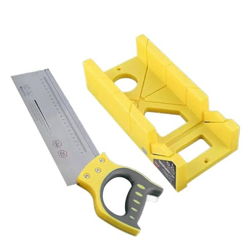 Troncatrice Di Precisione - Taglierina Compatta Per La Lavorazione Del Legno, Manuale Ad Angolo Regolabile | Taglierina Manuale Per Legno Con Varie Guide Angolari, Impugnatura Ergonomica Per La L