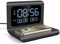 PDKUAI 15W Fast Wireless Charger with Digital Alarm Clock, Alarm Clocks Bedside with Temperature,12/24H LED Display Modern Digital Clock for Bedrooms Living Room Office