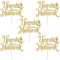 Umrah Mubarak Cake Topper Gold Glitzer Party Dekoration