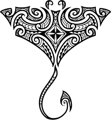 x3 Tatouage Raie Manta Tribal - 1 lot de 3 Feuilles de tatouage temporaire maori | Bras, épaule, mollet, cuisse, jambe | Noir | Homme, Femme - Tattoo Your Style -