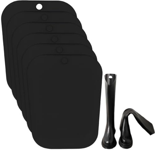 JAWUZ 6 Fogli Di Tensionamento Stivali,12 Pollici Stivale In Plastica Riutilizzabile Portastivali Supporto Stivali Alti Per Uomo e Donna,Nero