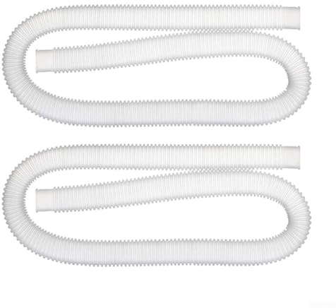 ZWEquipint Poolpumpen-Ersatzschlauch, 3,2 cm Länge, für oberirdische Schwimmbad-Filtersysteme, mit Spiral-Design (weiß)