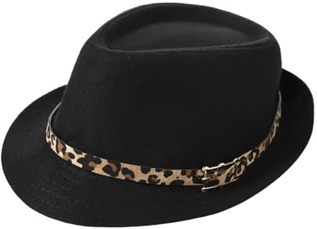XGOPTS Fedora Filzhut Herren Elegant Fedora Hut Filz Gangster Hüte für Herren und Frau Outdoor Panama Hut im Sommer und Winter