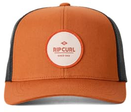 Rip Curl Herren Hut Curve Peak, Structured Trucker Hat, Mesh Snapback Baseball Cap for Men, Adjustable