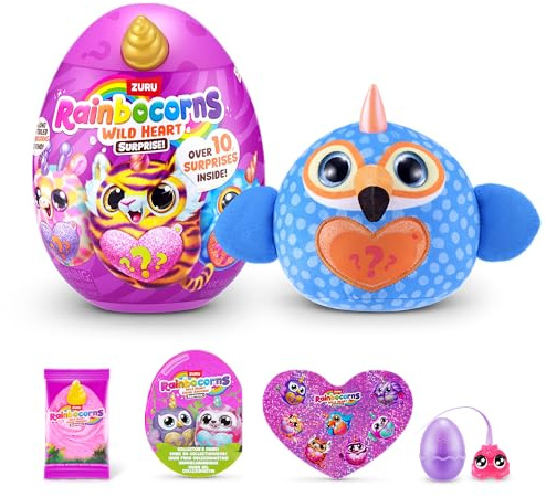 Rainbocorns Wild Heart Surprise (Tucan) by ZURU – Collectible Plush Toy with Surprises, Mystery Egg for Girls & Boys Ages 3+