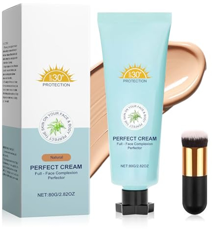 Body Coverage Perfector, All Over Complexion Perfector mit Pinsel, Tattoo Cover Up Makeup Waterproof, Körper Bein Make Up Wasserfest Langanhaltend & Schweißfest für alle Hauttypen