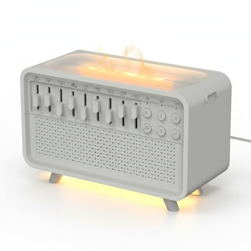 Shopia Humidificador con Ruido Blanco 4 en 1 – Máquina de Sonido Blanco y Difusor de Aromas; para Bebés y Adultos; para Habitación y Dormitorio; Silencioso