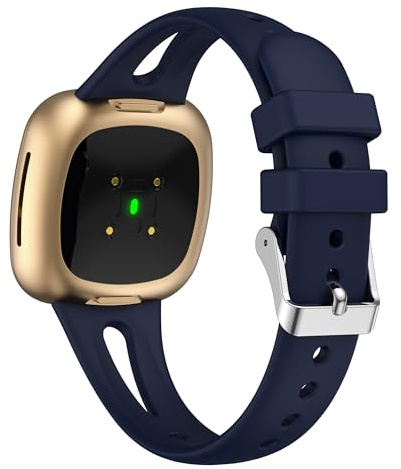 SMYAOSI Silicona Correa Compatible con Fitbit Versa 4/Versa 3 Brazalete, Pulsera de Repuesto de Ajustable Strap para Fitbit Sense 2/Sense Smartwatch Accesorios