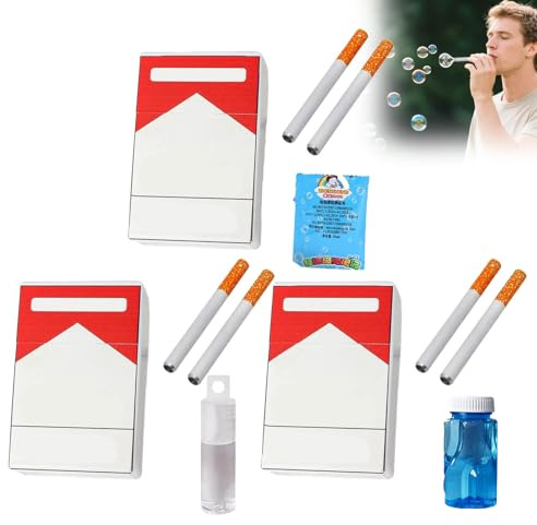 Seifenblasenspielzeug Zigarette, Seifenblasen-Stressabbau-Accessoire, Mini-Seifenblasenbläser, Seifenblasenstäbe, Blasen-Lösung, Blasen-Zigaretten, Stressabbau, Neuheit Geschenke für Partys