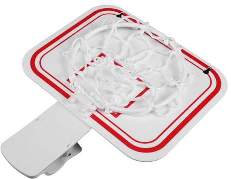 TOYANDONA Mini Basketball Hoop for Garbage Basket with Plastic Material, White Colour, Resists Stains and Maximises Desk Space, for Home and Office Spaces