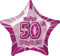 Unique Party 55113 - 20 Foil Glitz Pink Happy 50th Birthday Balloon
