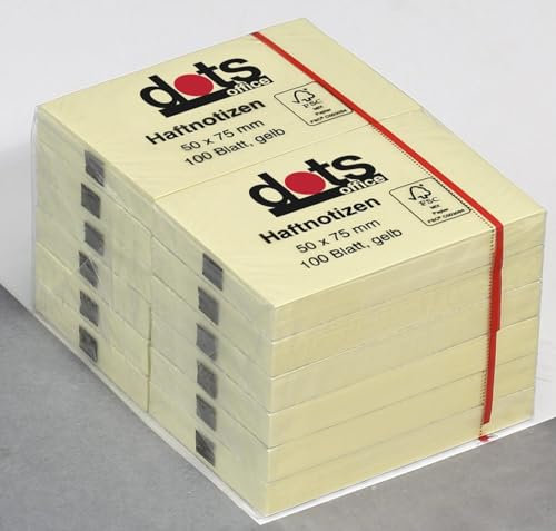 dots 221933 dots Haftnotiz gelb 50x75mm 12