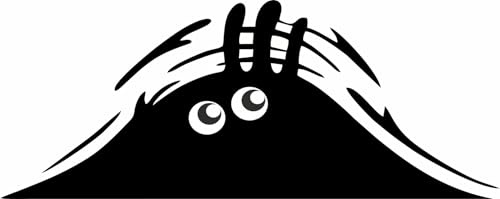 Monster Augen Schaut Durch Kofferraum Autoaufkleber Stiker Tuning Heckscheibe Aufkleber Auto Car Tattoo (30 x 12 cm)