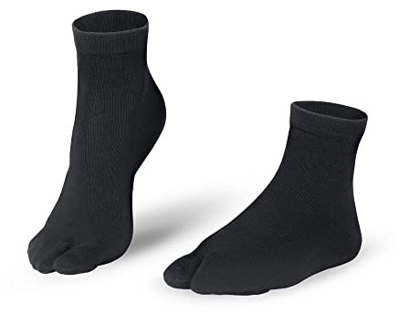 KNITIDO Traditionals Tabi | Chaussettes japonaises courtes en coton avec gros orteil séparé, pointure:39-42, Couleur:anthracite (816)