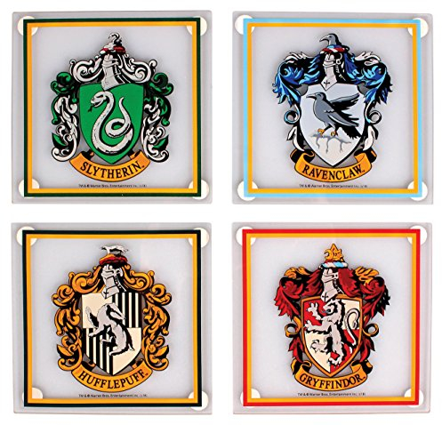 Half Moon Bay Harry Potter Coaster Lot de 4 pièces en Verre Half Moon Bicchieri Boccali EV-21327