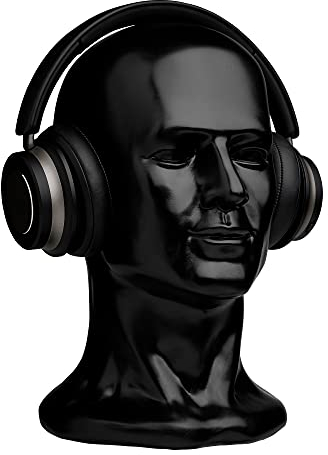 CRAZY HEADS Human Head S Dekokopf Schwarz Kopfhörerständer Helmständer Mützenständer Mannequin Headsetständer