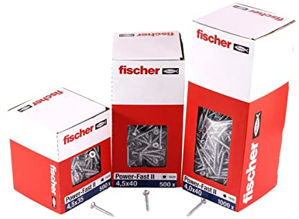 Holzschraube Power-Fast II Vollgewinde Senkkopf TX20 blau verzinkt 4 x 35 mm - 200 Stück - Profi-Holzschraube mit ETA-Zulassung für nahezu alle Anwendungen
