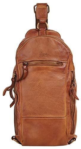 X-ZONE Crossover Bag Echt Leder Herren Made in Italy | Multifunktionale Umhängetasche | 3-Wege Tragevarianten