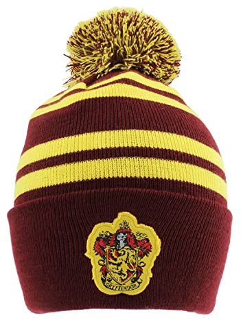 HARRY POTTER Unisex Beanie Pom-House Gryffindor One Size Kappe, Mehrfarbig