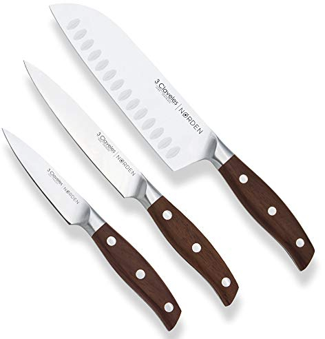 3 Claveles Juego de cuchillos cocina profesional de acero inoxidable Norden (28055)
