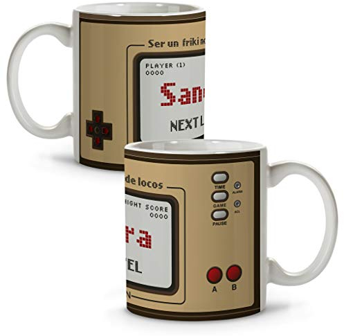 Retro-Konsolen-Tasse. Personalisierte Tassen. Geek-Geschenk. Originalbecher mit Namen. Retro-Konsole