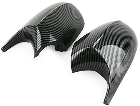 Hpory Rückspiegel Abdeckung E90, 1 Paar Auto Spiegelabdeckungen für E90 E91 2008-2011 E92 E93 E82 2010-2013, E81 2010-2012, E87 2007-2011E88 2010-2013 Seitenspiegel Carbon Außenspiegel Spiegelkappe