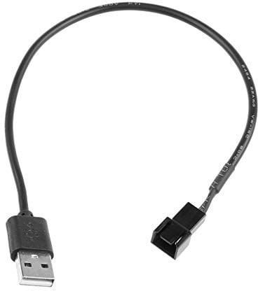DUESI USB 2.0 A Stecker auf 3-Pin Stecker Adapterkabel für 5V Computer PC Lüfter