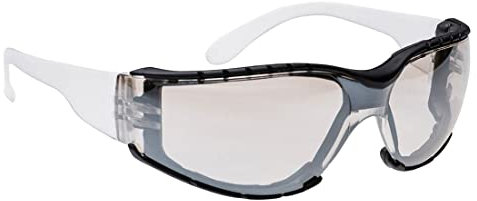 Portwest Gafas de seguridad envolventes para hombre con espejo trasero de espuma desmontable