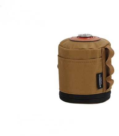 SPORTARC Outdoor Camping Fuel Canister Flat Gas Cylinder Tank Protector Cover Bag KHAKI (L)