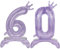 DIWULI Globos de Cumpleaños 60 Años XL Violeta - Número 60
