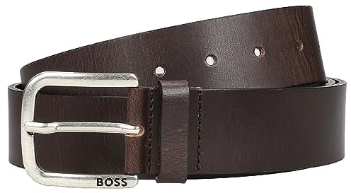 BOSS Men's Janni_Sz40 10249611 01 Belt, Dark Brown, 90