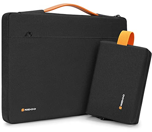 NIDOO 17,3 Zoll Laptop Tasche Notebook Handtasche Tragbar für 17,3 IdeaPad 3 Gen 7/17,3 ZBook Fury 17,3 G8 / Envy Laptop 17/17,3 HP 470 G8 G9 / Laptop 17, Schwarz Laptoptasche mit Zubehörtasche