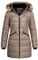 Geographical Norway Damen Winterjacke mit UD Beanie Debby Taupe S