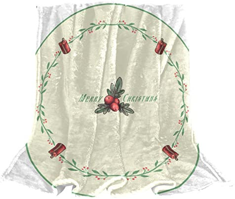 Couverture polaire douce et chaude pour enfants et adultes, assiette de Noël, couverture rétro pour canapé, chaise, lit, 150 x 100 cm