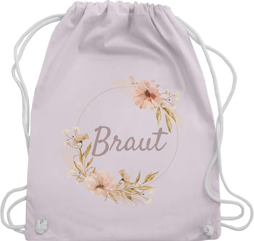 Shirtracer Turnbeutel Rucksack - JGA Junggesellenabschied Frauen - Braut Bride - Unisize - Pastell Rosa - brautbeutel brauttaschen bachelorette party blumen stoffbeutel brauttasche