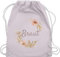 Shirtracer Turnbeutel Rucksack - JGA Junggesellenabschied Frauen - Braut Bride - Unisize - Pastell Rosa - brautbeutel brauttaschen bachelorette party blumen stoffbeutel brauttasche
