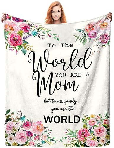 Geschenke für Mutter, Decke, Muttertag, Geburtstag, Geschenke für Mutter, Überwurf, Decke, weiche, warme Decken, Geschenk für Mutter von Tochter Sohn, 127 x 101 cm