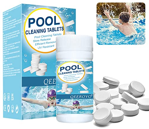 Multifunction Chlorine Tablets, Chlorine Tablets, Pool Cleaning Tablets, Chlorine Tablets for Swimming Pool,Chlorine Tablets for Swimming Pool Spa Hot Tub Bathtubs 100g