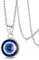 Supcare Dainty Evil Eyes Necklaces for Women, Sterling Silver Blue Eye Protective Pendant Strong Link Chain 16+2 Inch, Lucky Gifts for Birthday Christmas