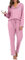 Vlazom Pigiami Due Pezzi Donna, Morbidi Set Pigiama da Donna Scollo a V Maniche Lunghe con Bottoni Set Pigiama da Notte,XXL,A-Rosa