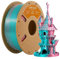 ERYONE Dual Seiden PLA Filament 1.75mm,Co-Extrucsion PLA Seiden Filament für 3D Drucker +/- 0,03 mm,Bicolor-Seide Zwei-Eins PLA Filament1 kg/Spule,Teal & Orange Red