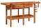 Hobelbank aus Holz, Werkbank Werktisch Arbeitstisch Tischlerbank Holzwerkbank, mit Schubladen, Schraubstöcken, Stoppern und Holzstäbchen, (154-162) x (54-62) x 83 cm Braun