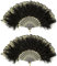 SKHAOVS 2 Pcs 1920s Vintage Style Folding Handheld Feather Fan, Marabou Feather Fan, Flapper Folding Hand Fans Feather Fan Handheld for 20s Vintage Gatsby Party,for Halloween Dress up Costume (2 Pcs)