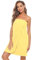 Knuffnee Damen Bademantel Frottee Sauna kilt Saunatuch Saunakilt mit Tasche und Klettverschluss Gelb L