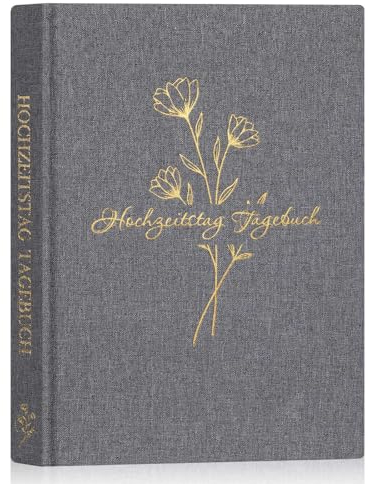 Lanpn Hochzeitstag Tagebuch Notizbuch für Paare - Leinen 70. Jahrestag Erinnerungsbuch Fotoalbum - Ehe Hochzeitsbuch Hochzeitstagebuch Hochzeitstag Geschenk für Paare Brautpaar (Grau, 190 Seiten)